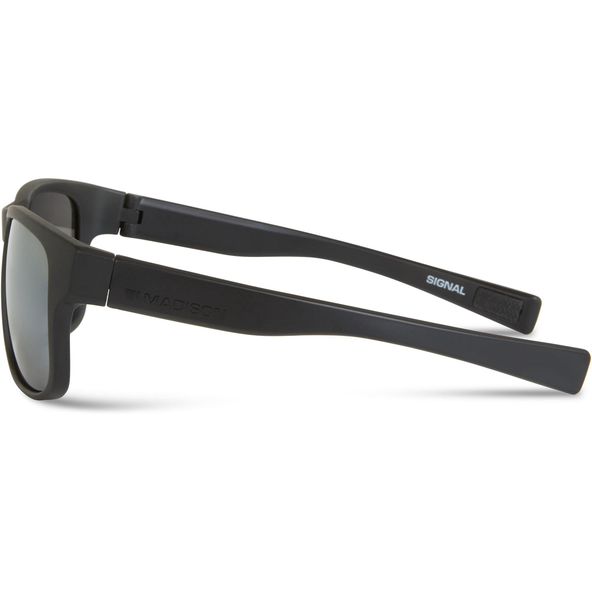 Signal Matt Black Sunglasses - 3 Polarised Lens Pack-Silver Mirror/Bronze/Yellow