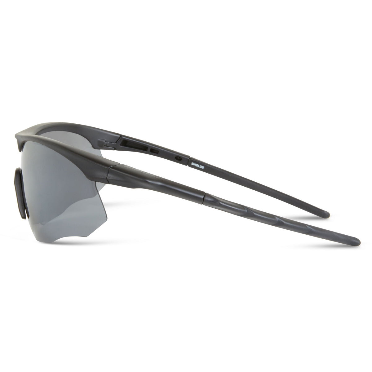 Shields Matt Black Sunglasses- 3 Polarised Lens Pack-Silver Mirror/Bronze/Yellow