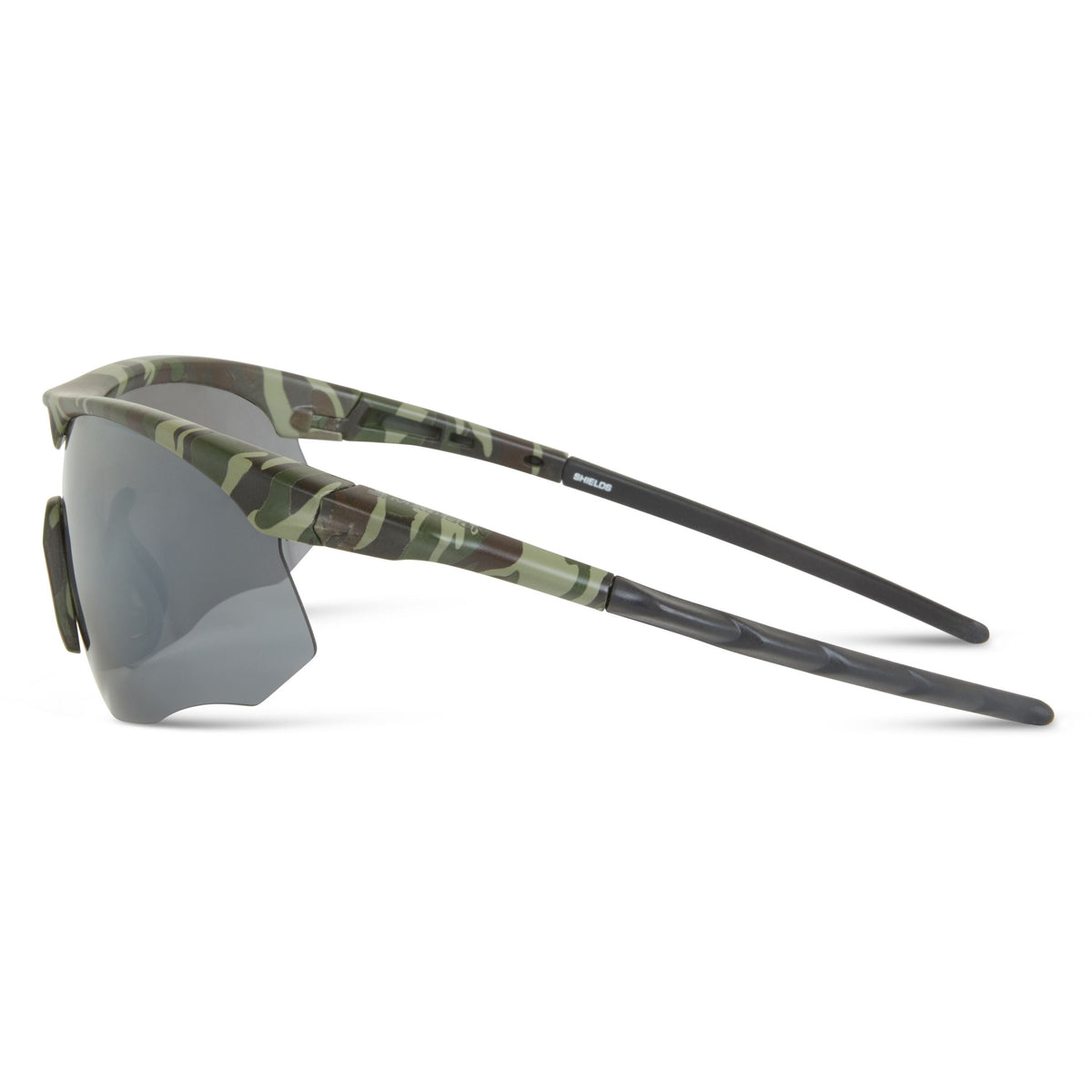 Shields Green Camo Sunglasses-3 Polarised Lens Pack-Silver Mirror/Bronze/Yellow Wychwood
