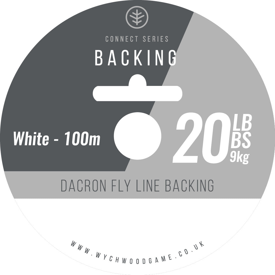 Connect Series Backing Line 20lb White 1000m   Wychwood