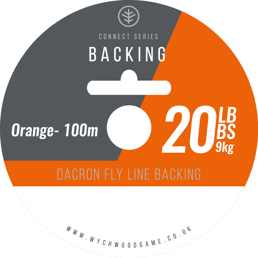 Dacron Flyline Backing 20lb Orange 100m  Fly Leader Wychwood