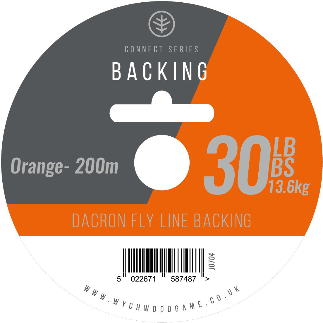 Dacron Flyline Backing 30lb Orange 200m  Fly Leader Wychwood