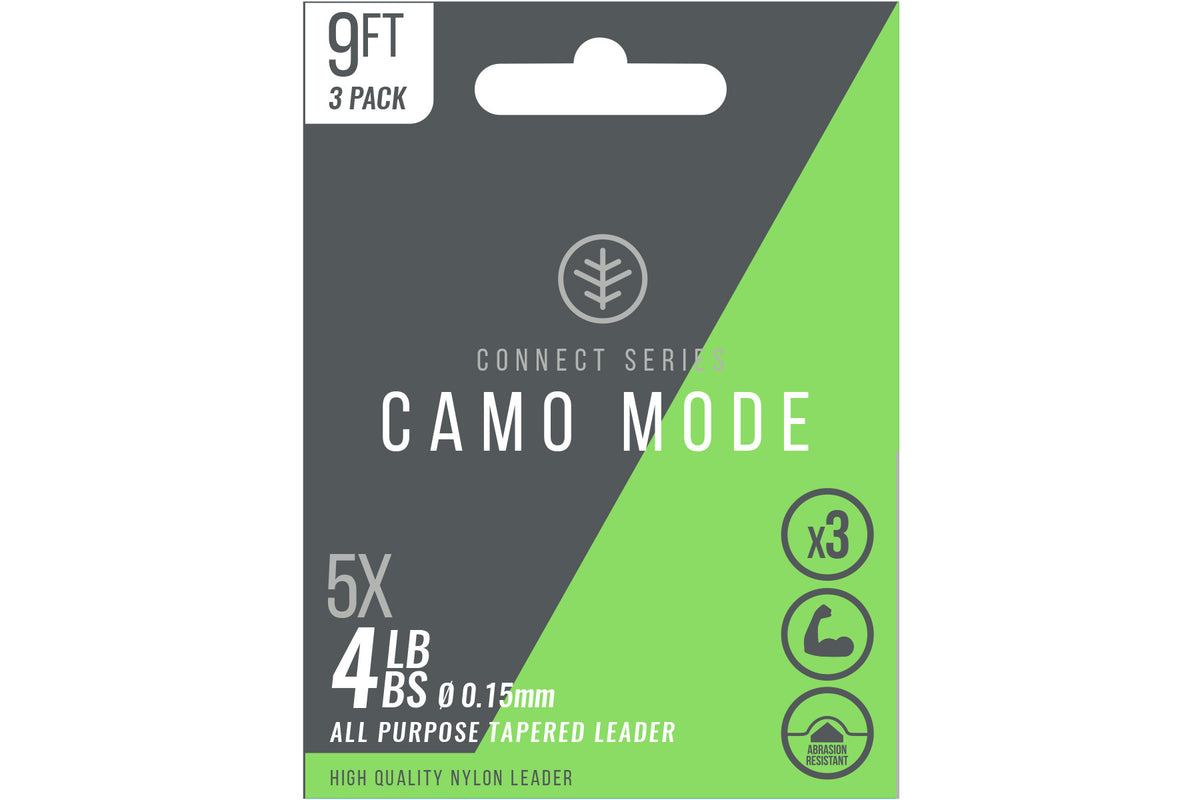 Camo Mode Tapers 3x 9ft 4lb Leader