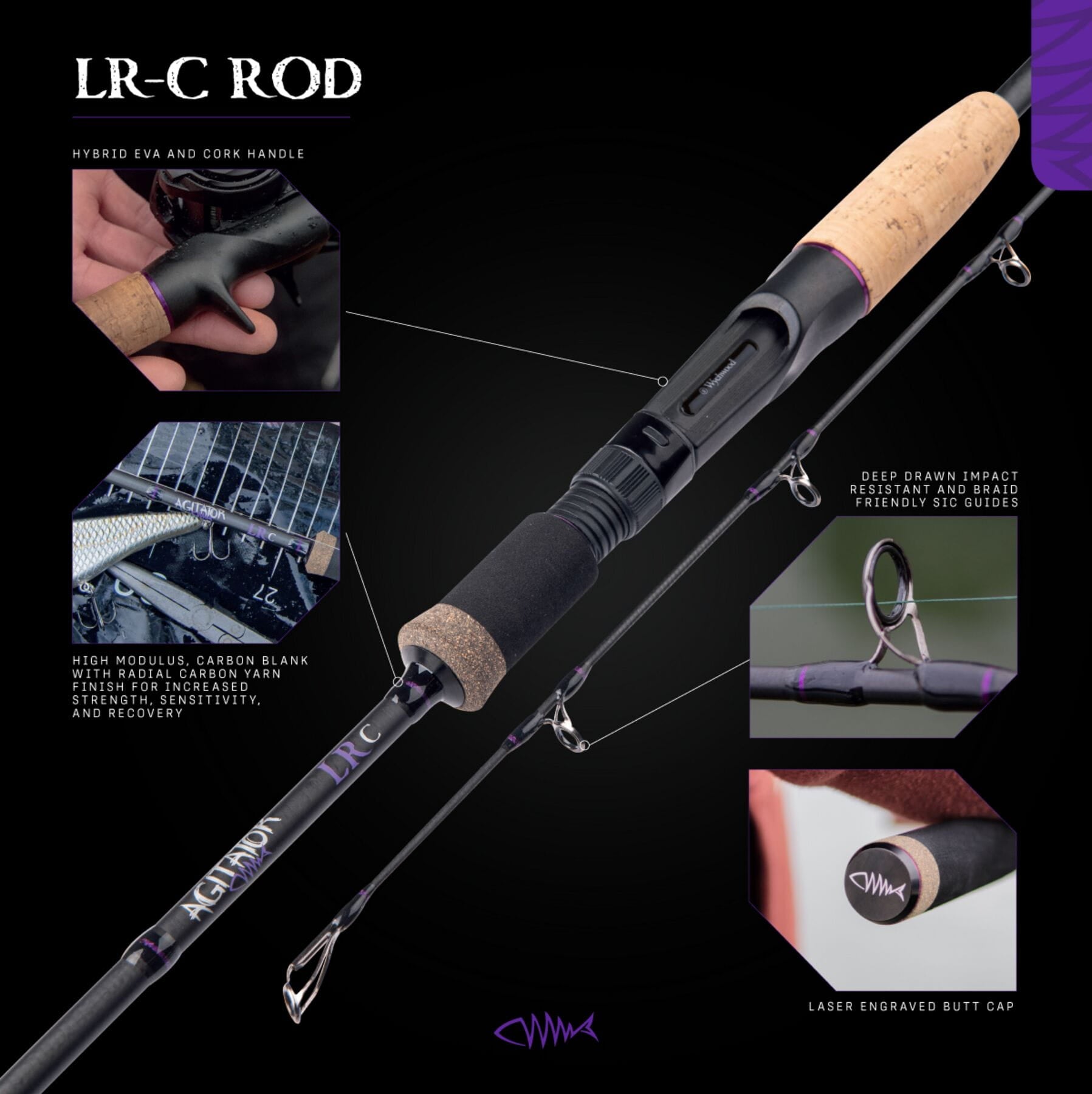 Agitator LR-C 7ft 6in/229cm 20-60gr Lure Fishing Rod   Wychwood