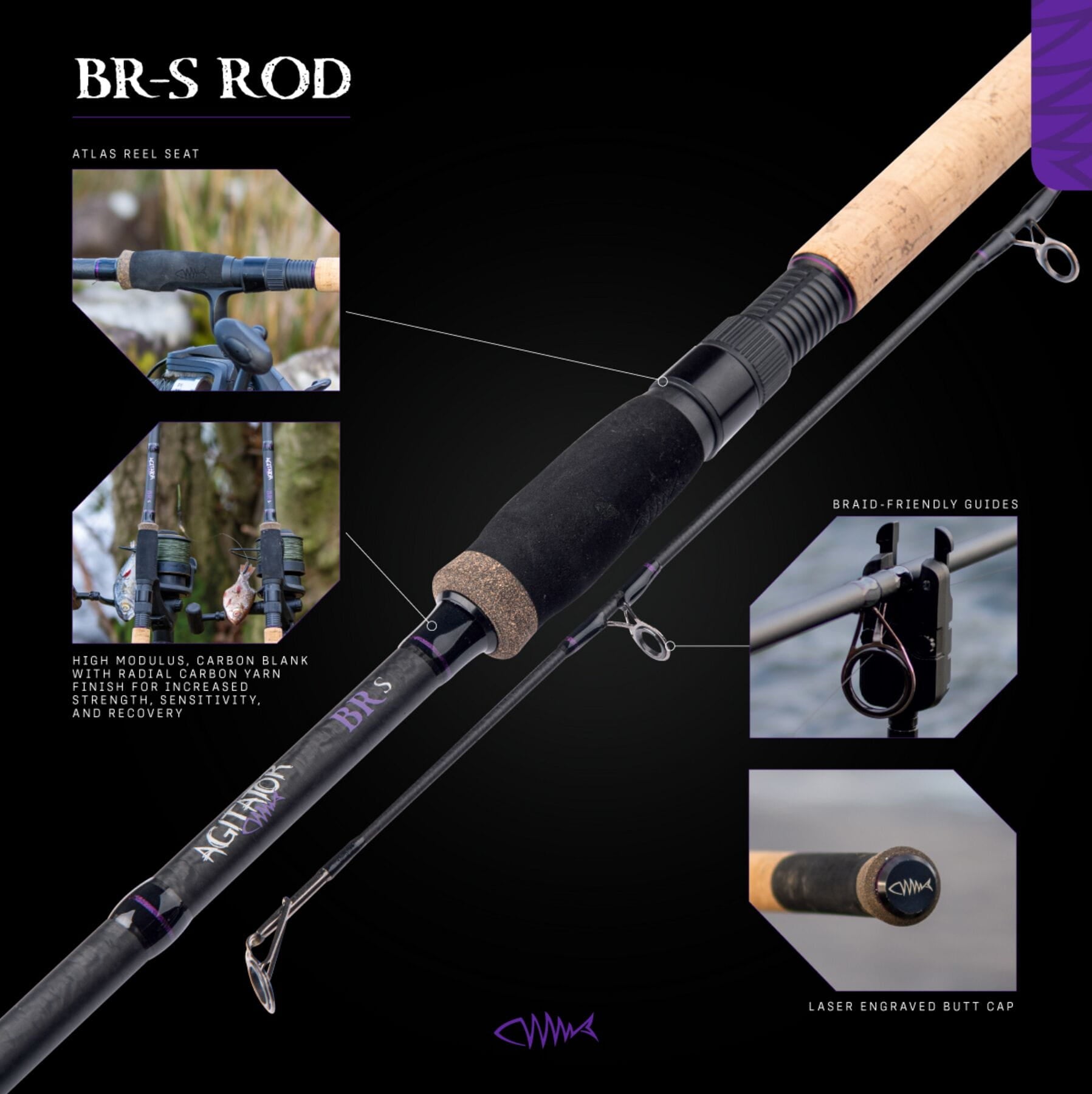 Agitator BR-S Deadbait Fishing Rod  Predator Rod Wychwood