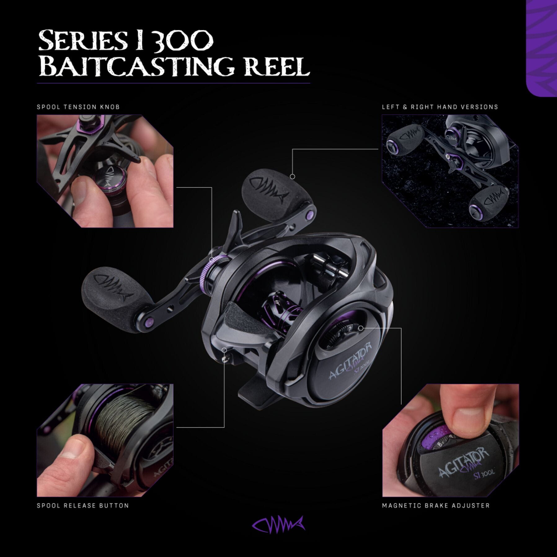 Agitator S1 300 Baitcasting Fishing Reel