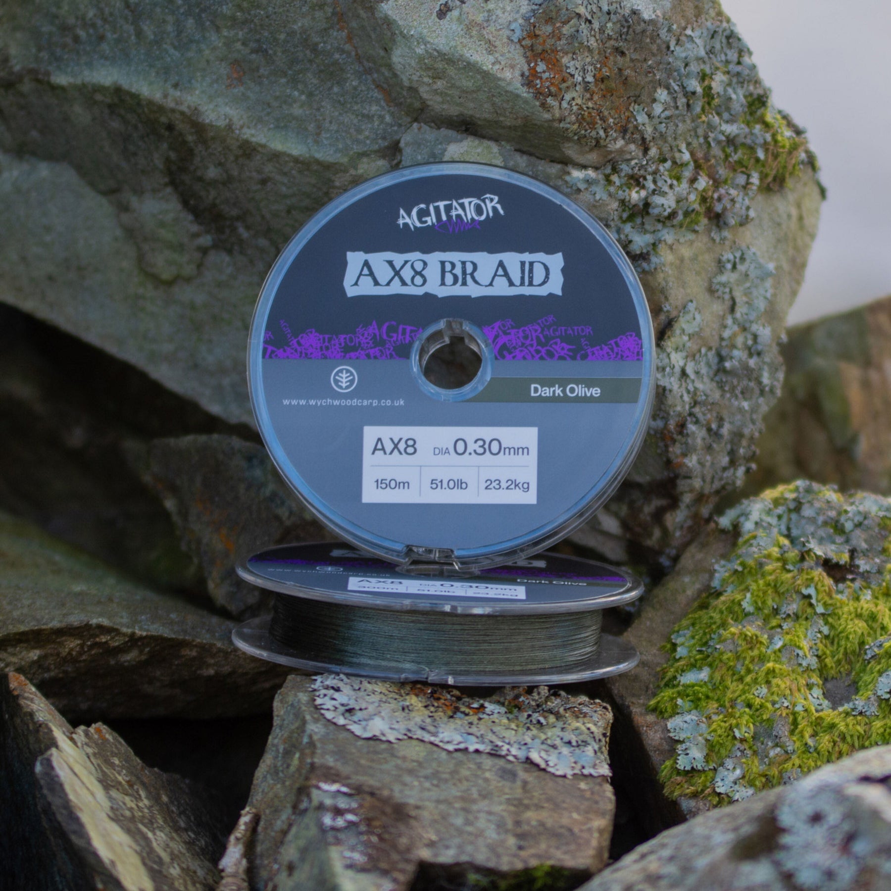 Agitator AX8 300m 97.9lb - 0.43mm  Braid Wychwood