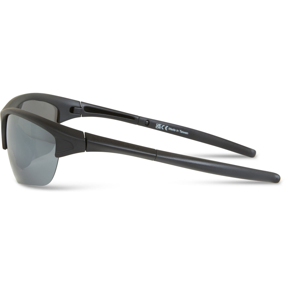 Mission Matt Black Sunglasses- 3 Polarised Lens Pack-Silver Mirror/Bronze/Yellow