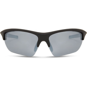 Mission Matt Black Sunglasses- 3 Polarised Lens Pack-Silver Mirror/Bronze/Yellow