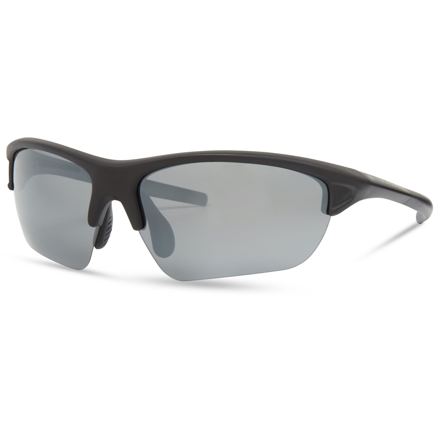 Mission Matt Black Sunglasses- 3 Polarised Lens Pack-Silver Mirror/Bronze/Yellow