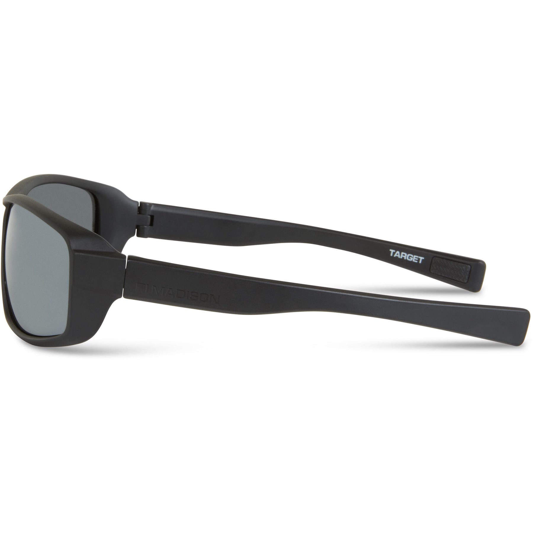 Target Matt Black Sunglasses - 3 Polarised Lens Pack-Silver Mirror/Bronze/Yellow