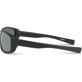 Target Matt Black Sunglasses - 3 Polarised Lens Pack-Silver Mirror/Bronze/Yellow