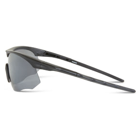 Shields Matt Black Sunglasses- 3 Polarised Lens Pack-Silver Mirror/Bronze/Yellow