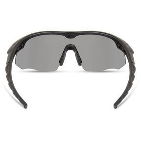 Shields Matt Black Sunglasses- 3 Polarised Lens Pack-Silver Mirror/Bronze/Yellow