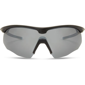 Shields Matt Black Sunglasses- 3 Polarised Lens Pack-Silver Mirror/Bronze/Yellow  Sunglasses Wychwood