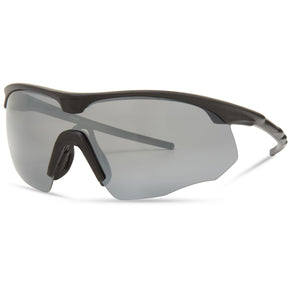 Shields Matt Black Sunglasses- 3 Polarised Lens Pack-Silver Mirror/Bronze/Yellow