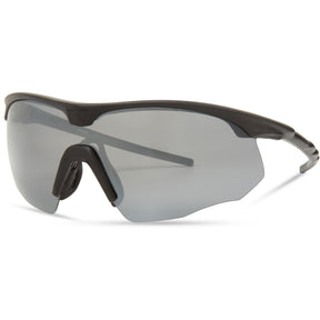 Shields Matt Black Sunglasses- 3 Polarised Lens Pack-Silver Mirror/Bronze/Yellow  Sunglasses Wychwood