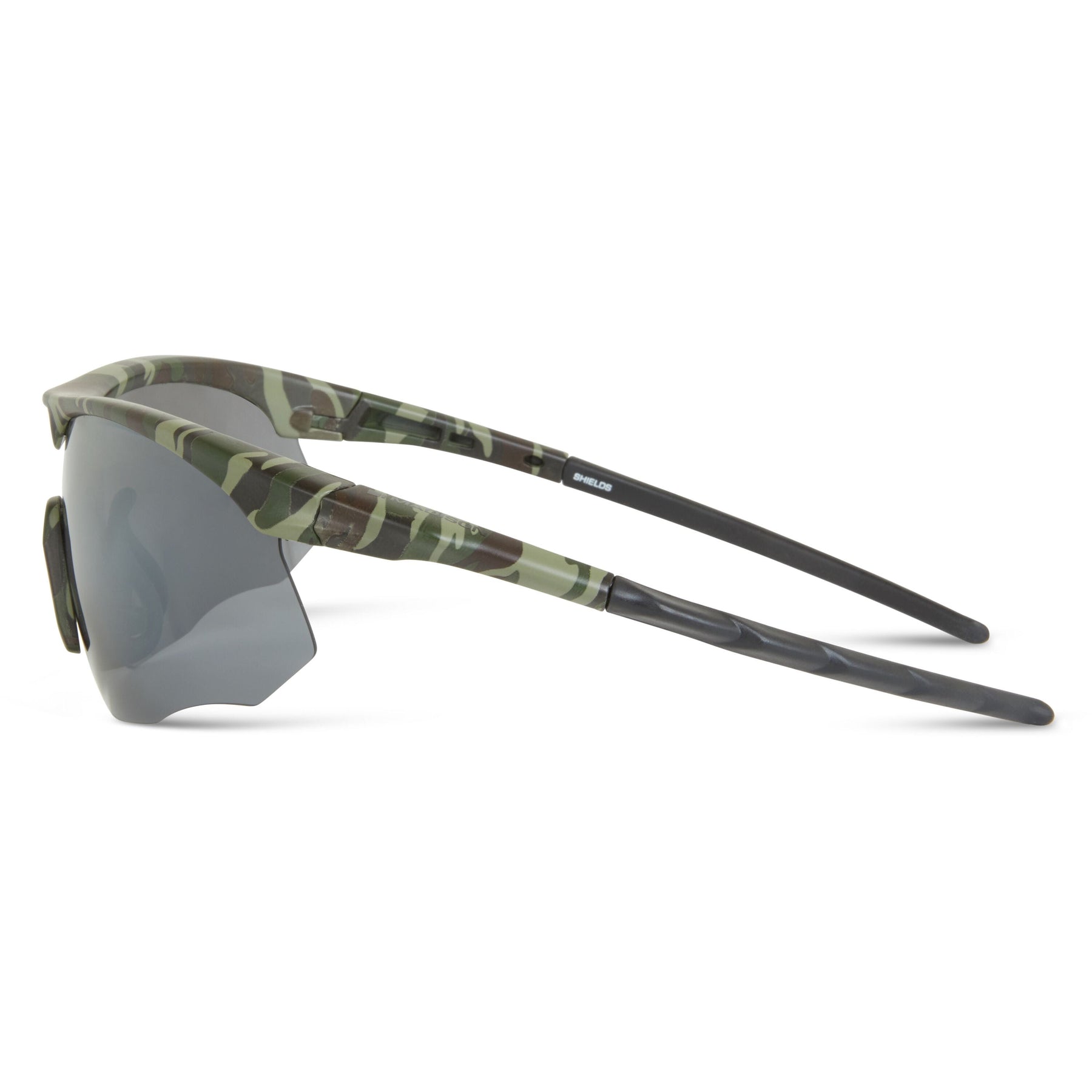 Shields Green Camo Sunglasses-3 Polarised Lens Pack-Silver Mirror/Bronze/Yellow
