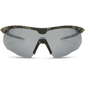 Shields Green Camo Sunglasses-3 Polarised Lens Pack-Silver Mirror/Bronze/Yellow   Wychwood