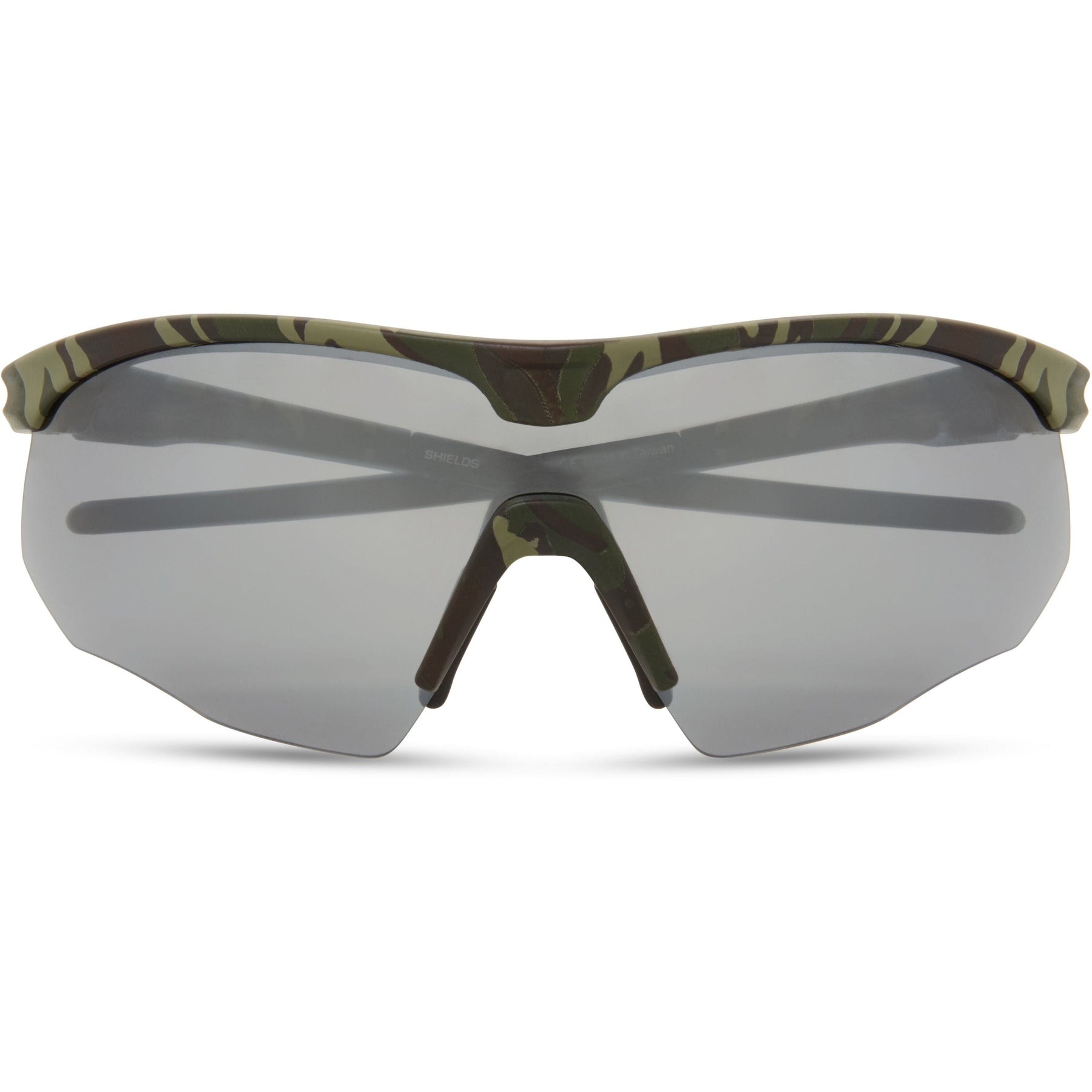 Shields Green Camo Sunglasses-3 Polarised Lens Pack-Silver Mirror/Bronze/Yellow