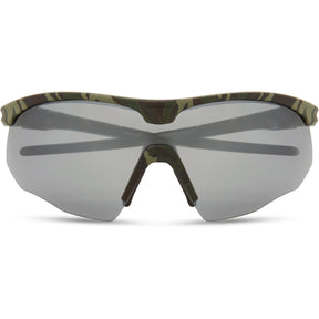 Shields Green Camo Sunglasses-3 Polarised Lens Pack-Silver Mirror/Bronze/Yellow