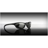 Black Wrap Around Sunglasses Brown Lens