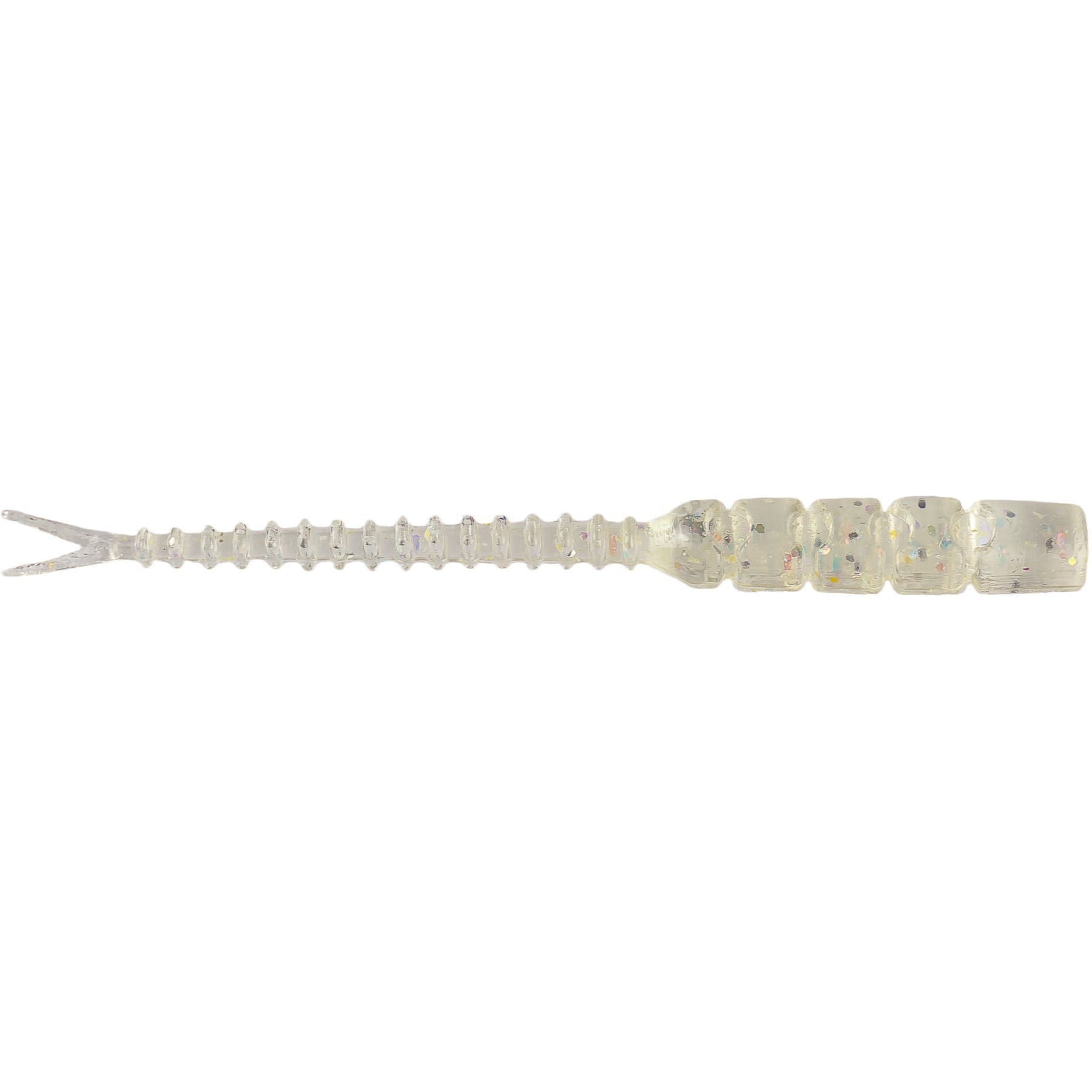 AJI  BACHI-BACHI 2" - Clear R/Bow Glit Pack of 12 Lures   Wychwood