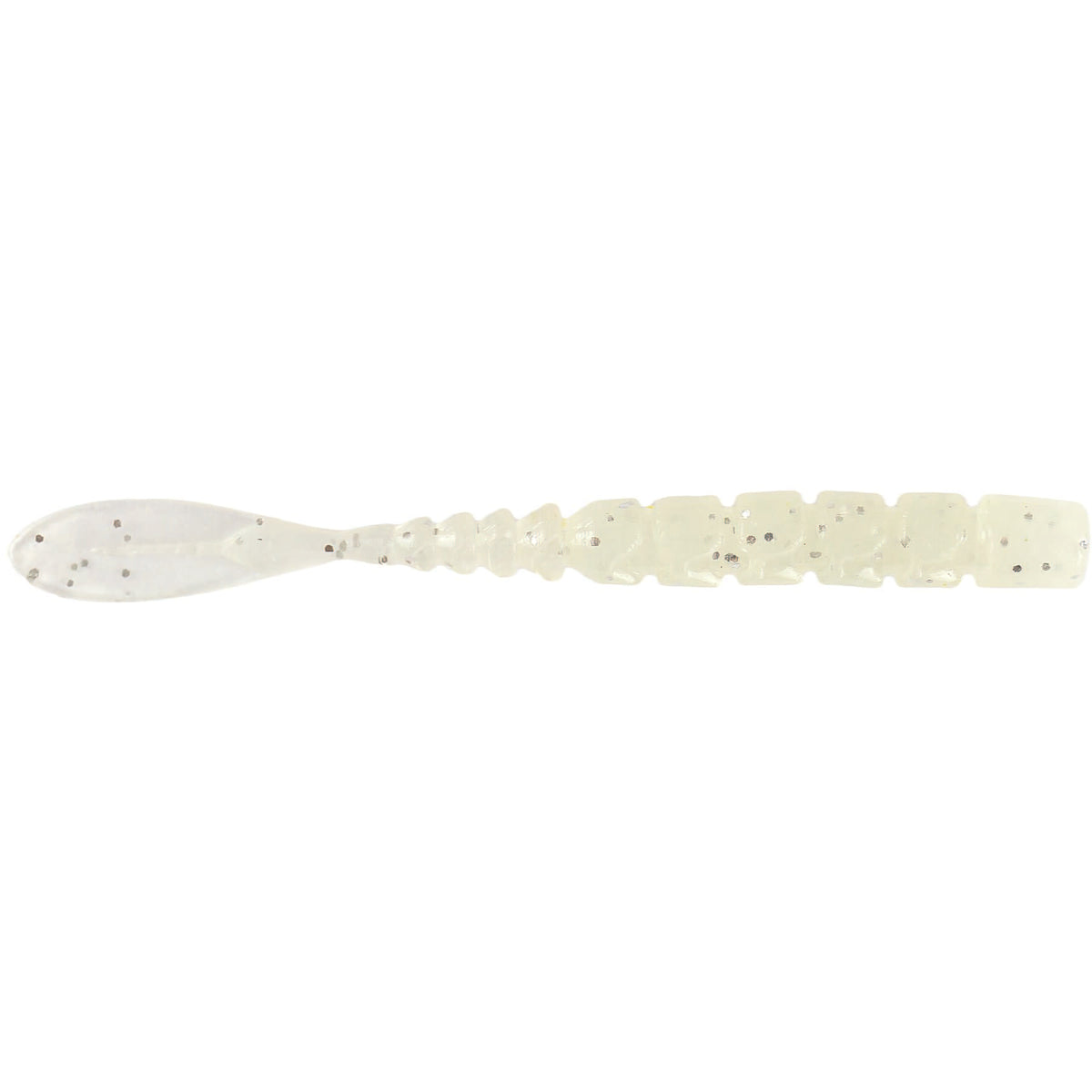 AJI  FLA-FLA 2" - White Glow Glit Pack of 12 Lures   Wychwood