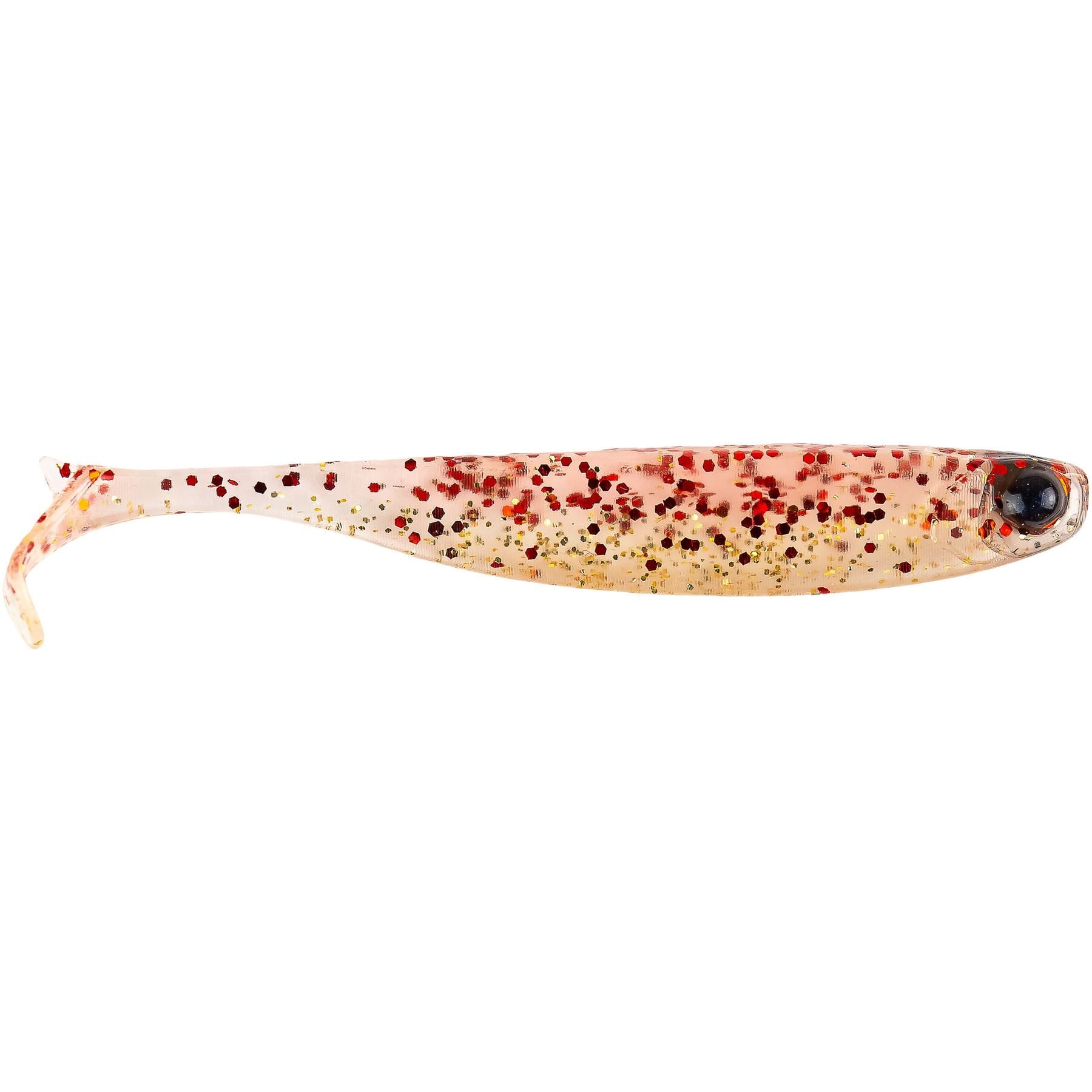 Mezashi Z-Tail Minnow 3.5"  Red Gold Glitter Pack of 6 Lures   Wychwood