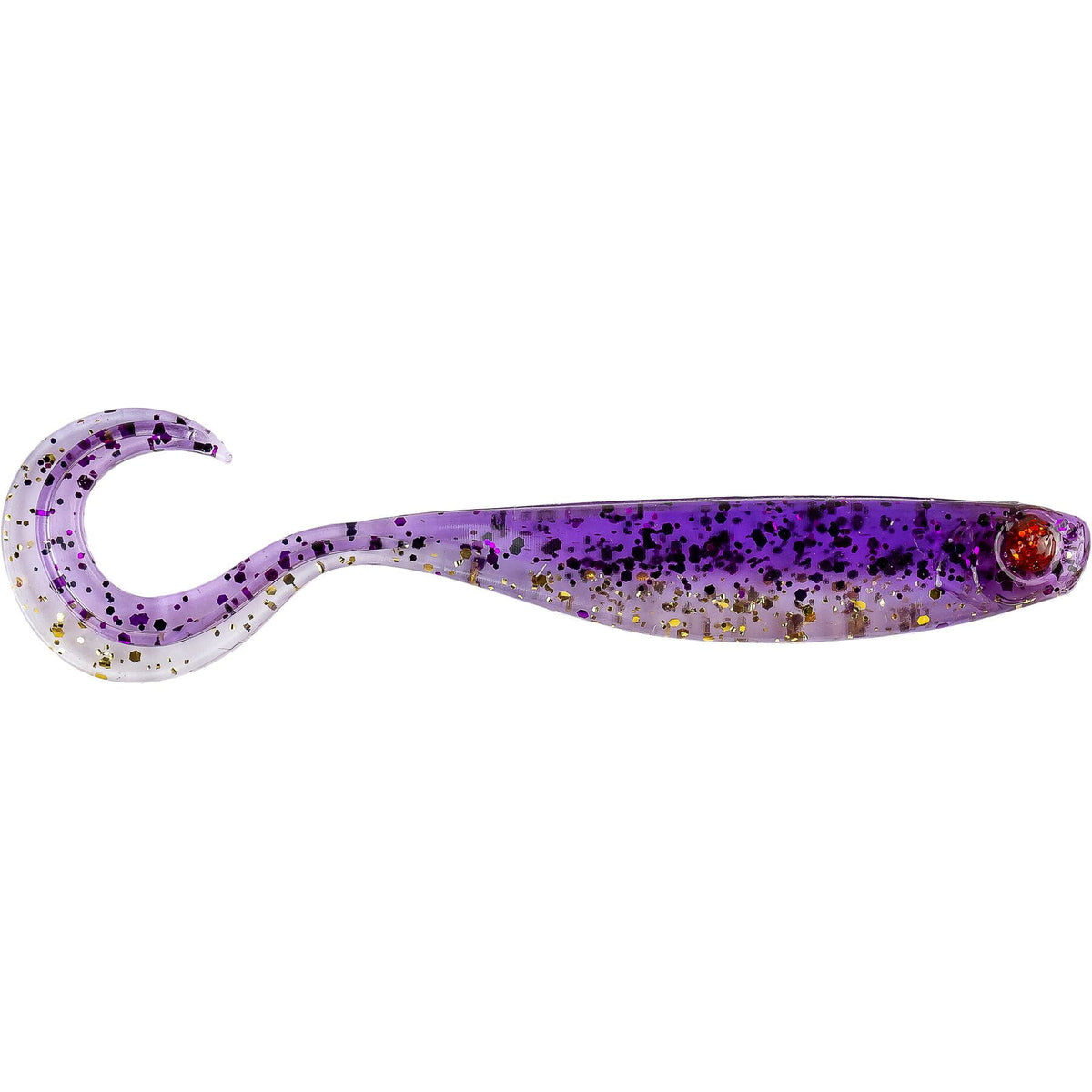 Mezashi Cross Curly Tail  3.5"  Purple Magic Pack of 6 Lures   Wychwood