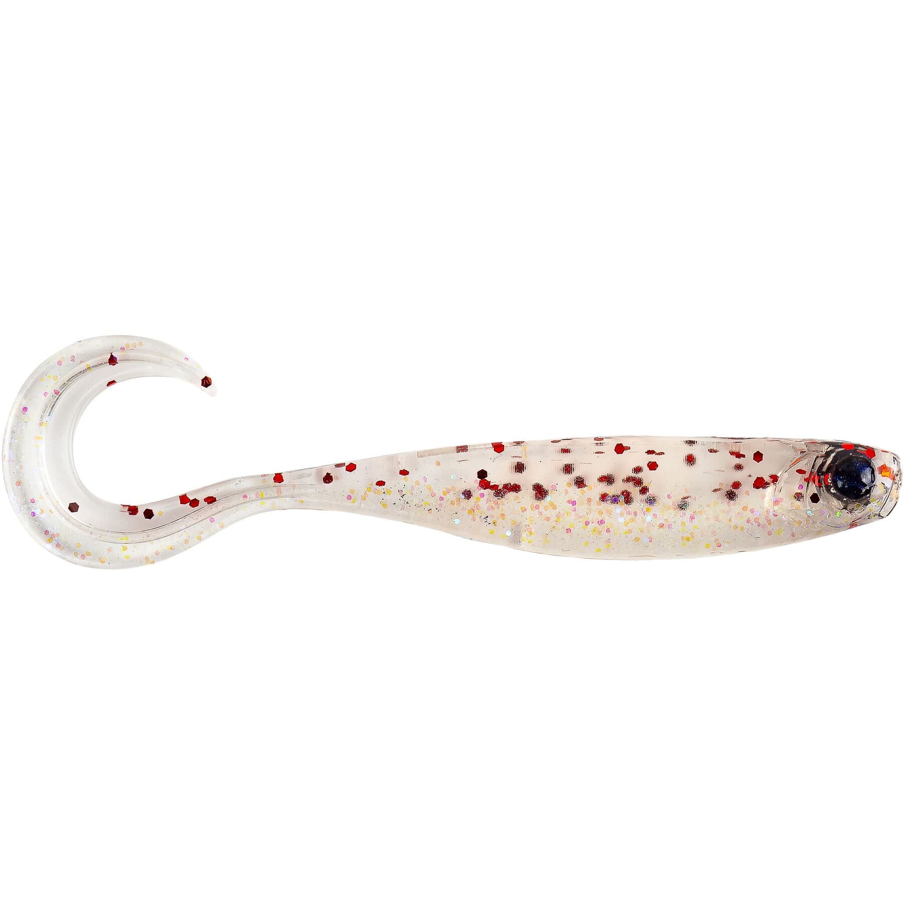 Mezashi Cross Curly Tail  3.5"  Clear Magic Pack of 6 Lures   Wychwood